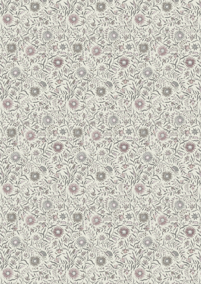 Lewis & Wood Daisy Chintz Amethyst Made to Measure Curtains – close-up