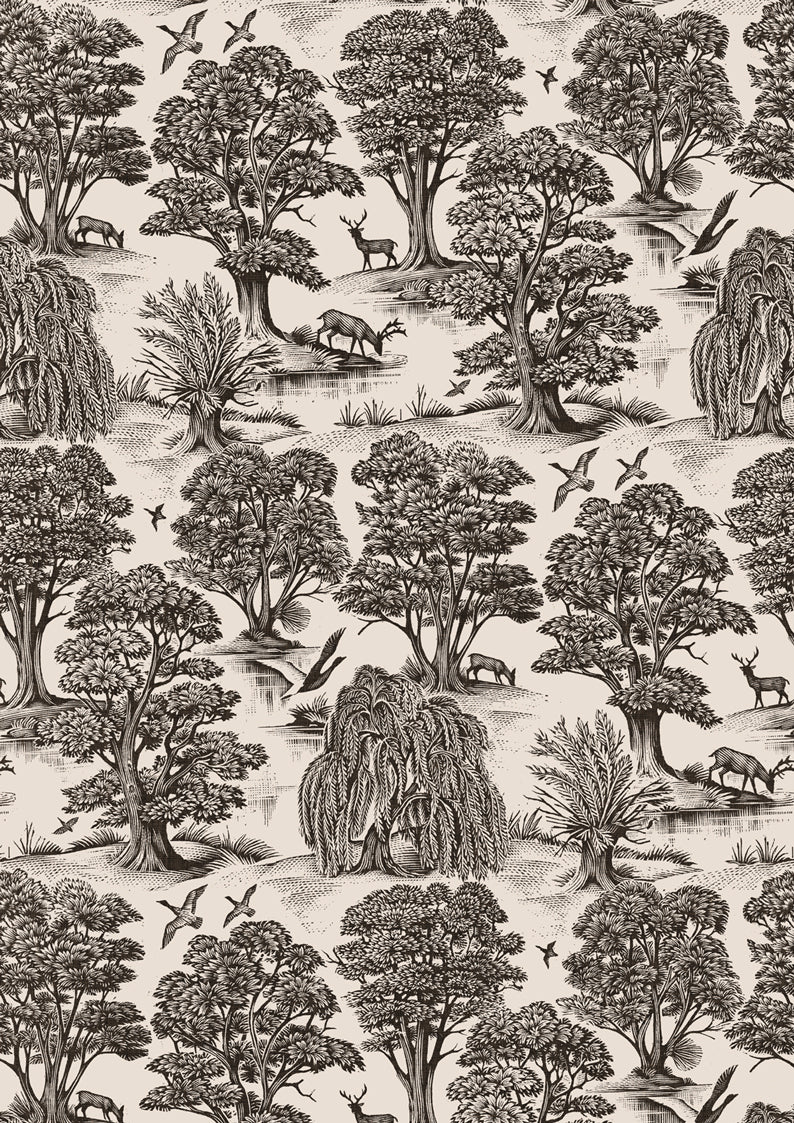 Lewis & Wood Deer Park Black Made to Measure Roman Blinds – close-up