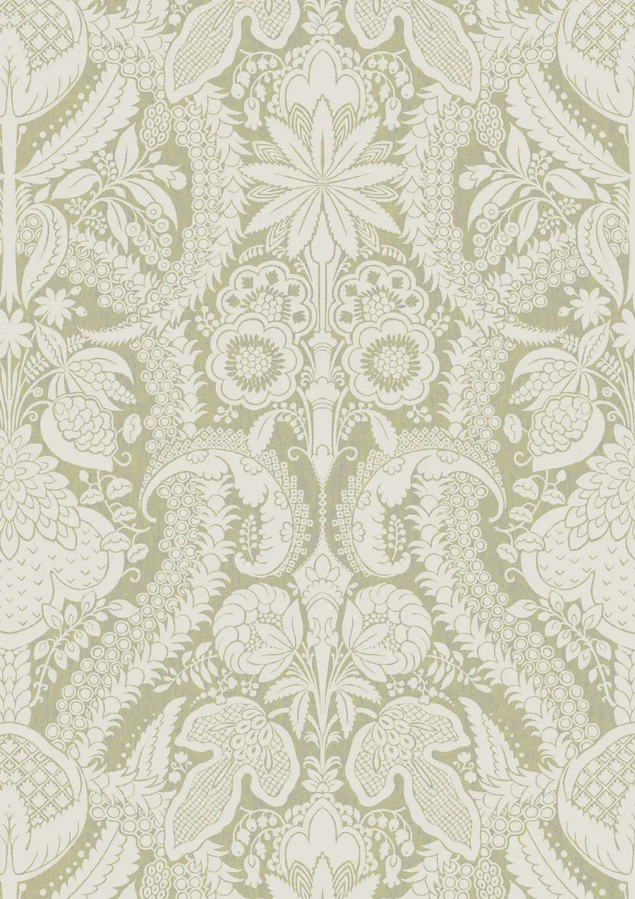 Lewis & Wood Hanbury Greengage Made to Measure Roman Blinds – close-up