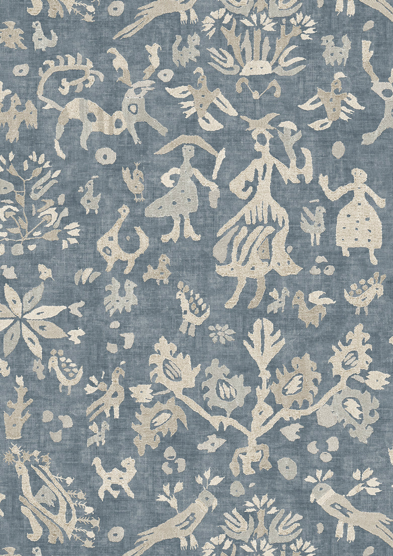 Lewis & Wood Iliad Aegean Made to Measure Curtains – close-up