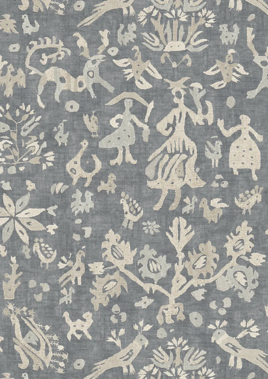 Lewis & Wood Iliad Cinders Made to Measure Roman Blinds – close-up