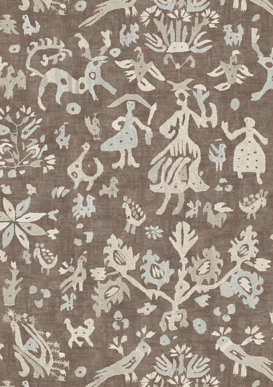 Lewis & Wood Iliad Terracotta Made to Measure Curtains – close-up
