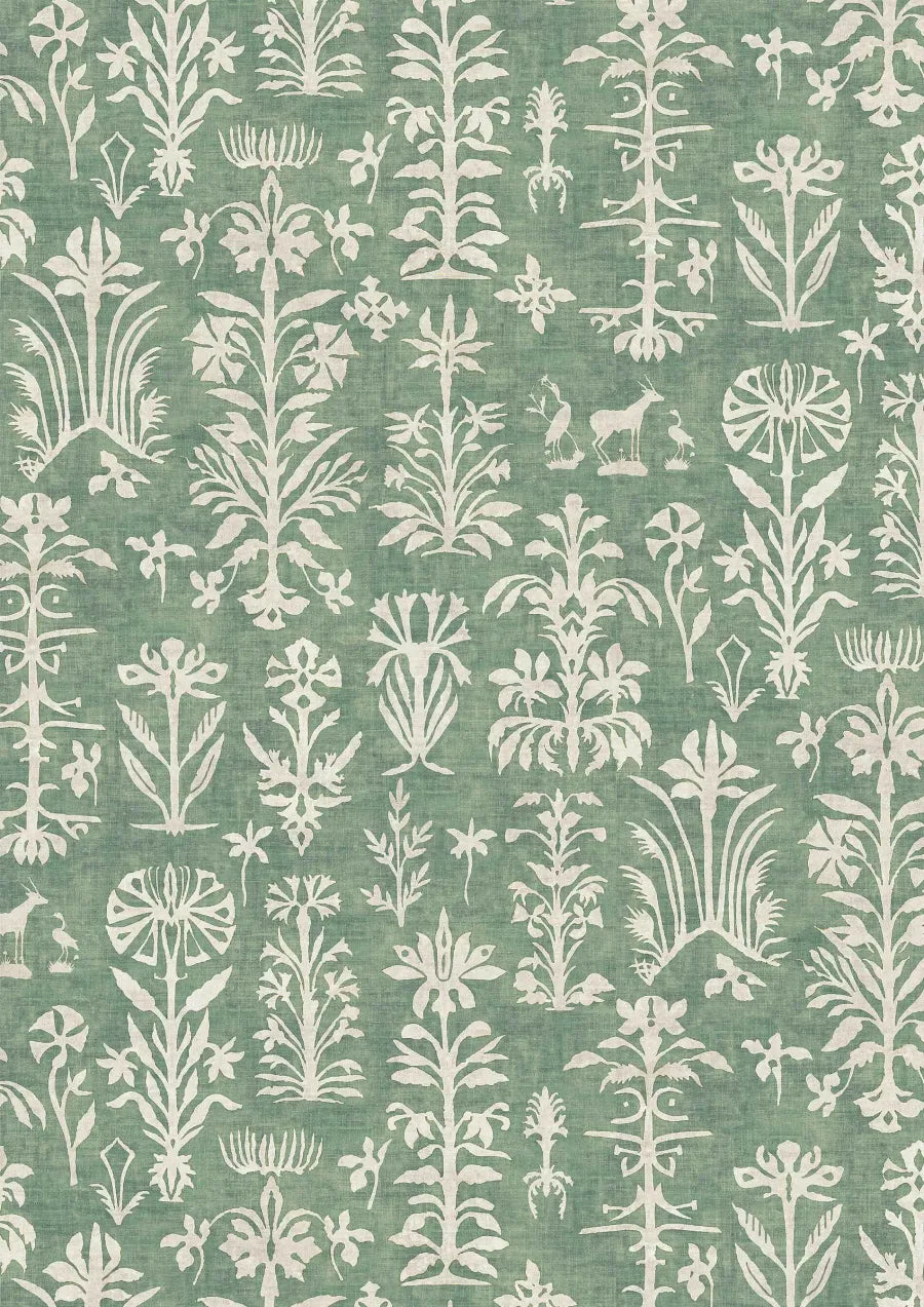 Lewis & Wood Papyrus Malachite Made to Measure Curtains – close-up