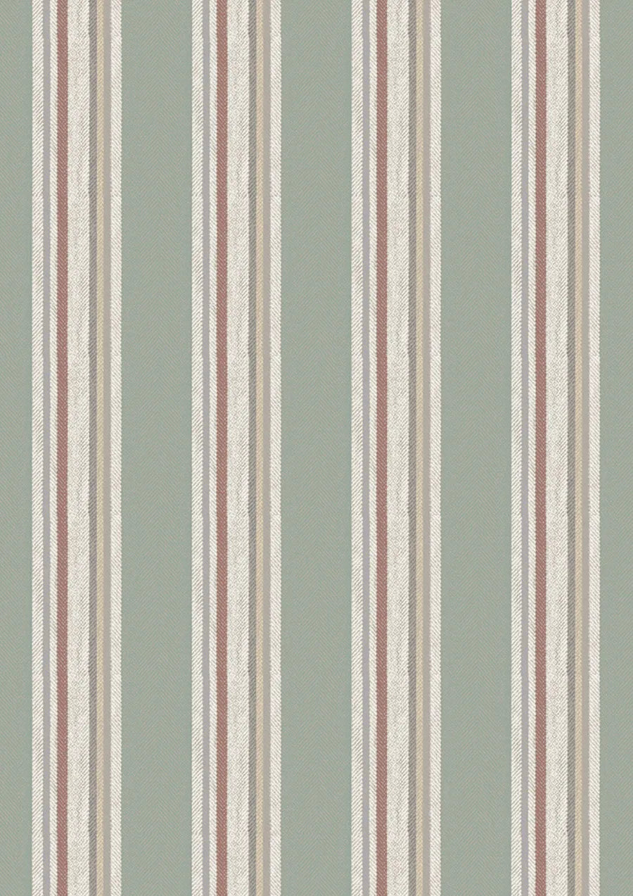 Lewis & Wood Selsley Stripe Mineral Made to Measure Curtains – close-up
