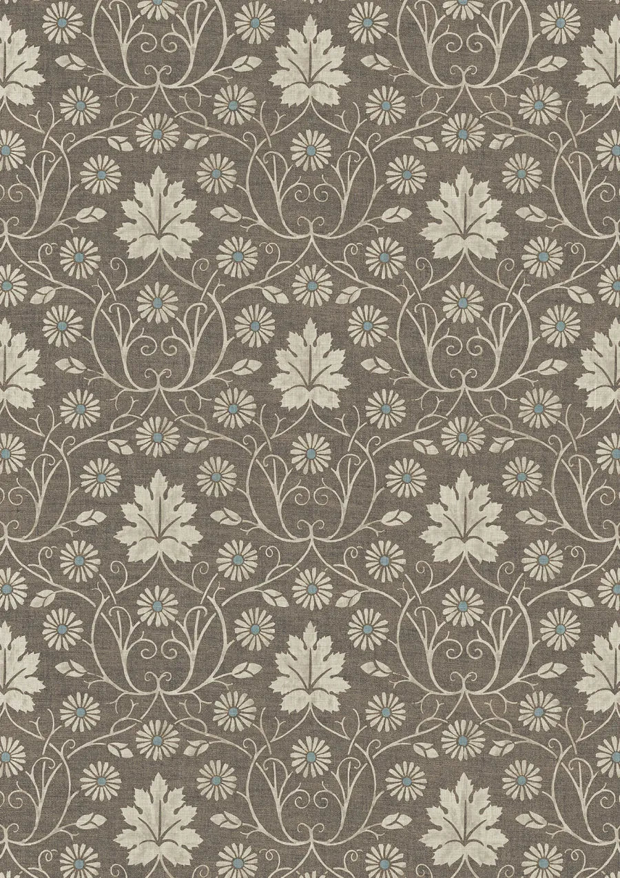 Lewis & Wood Vineheart Charcoal Made to Measure Curtains – close-up