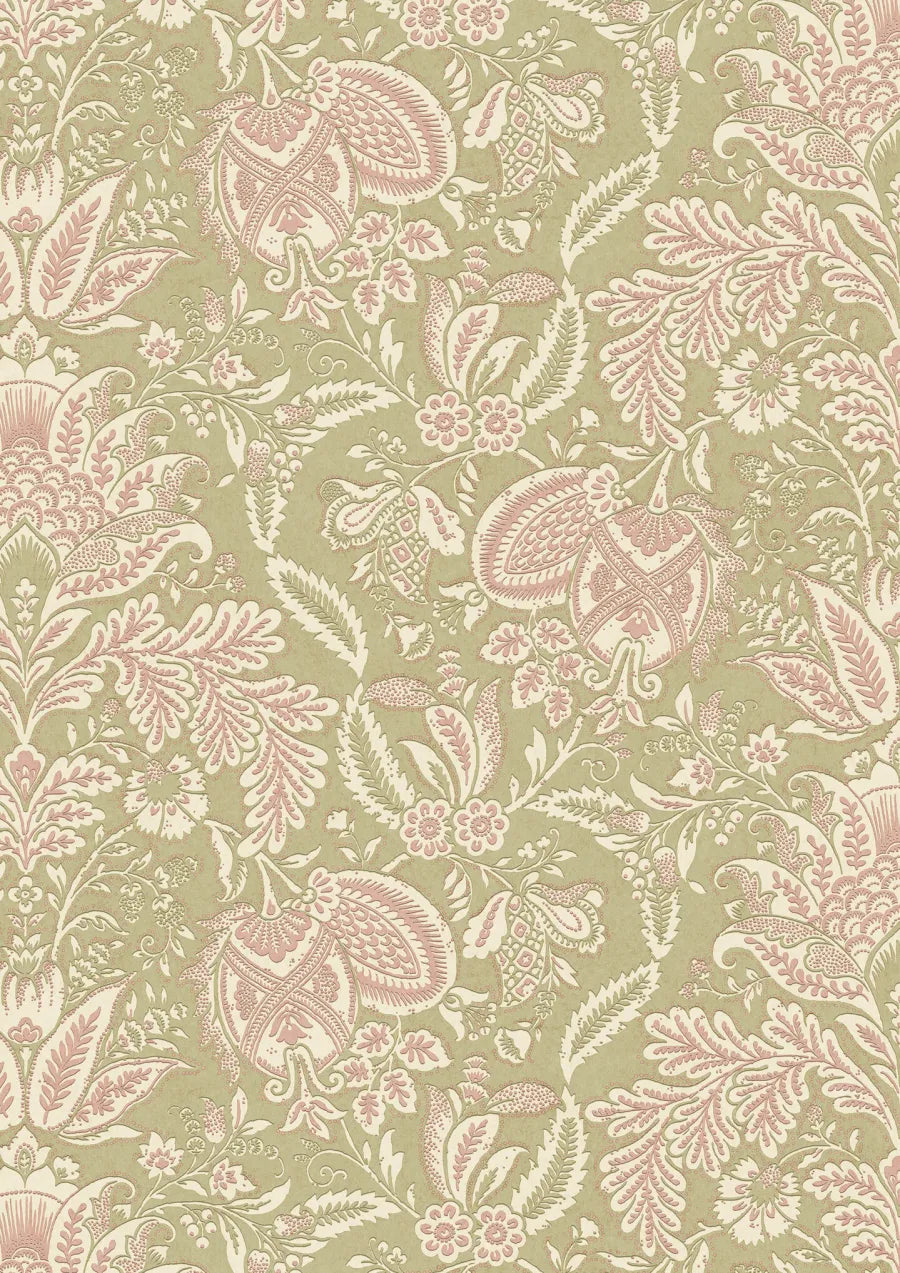 Lewis & Wood Wykeham Spring Green Made to Measure Roman Blinds – close-up