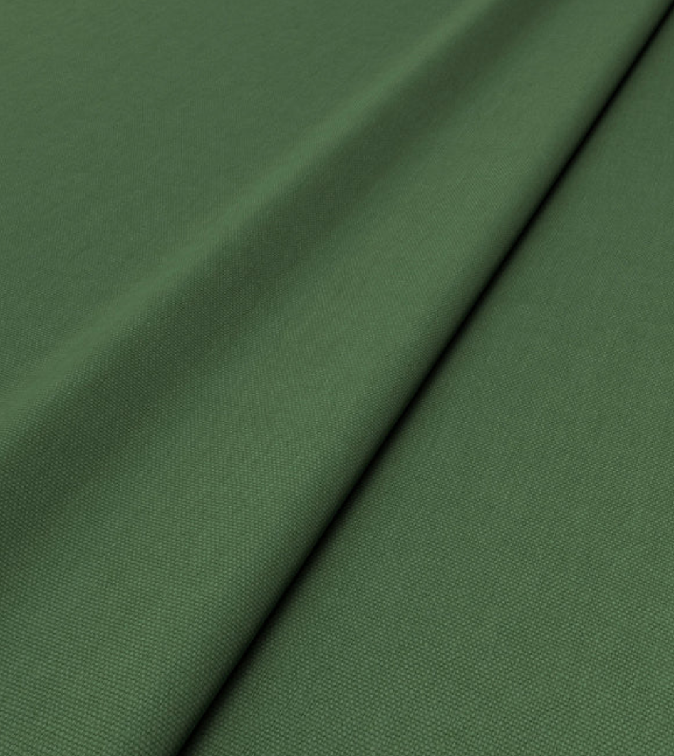 Cooshy Pine Green Linen Softie 100% Linen Fabric