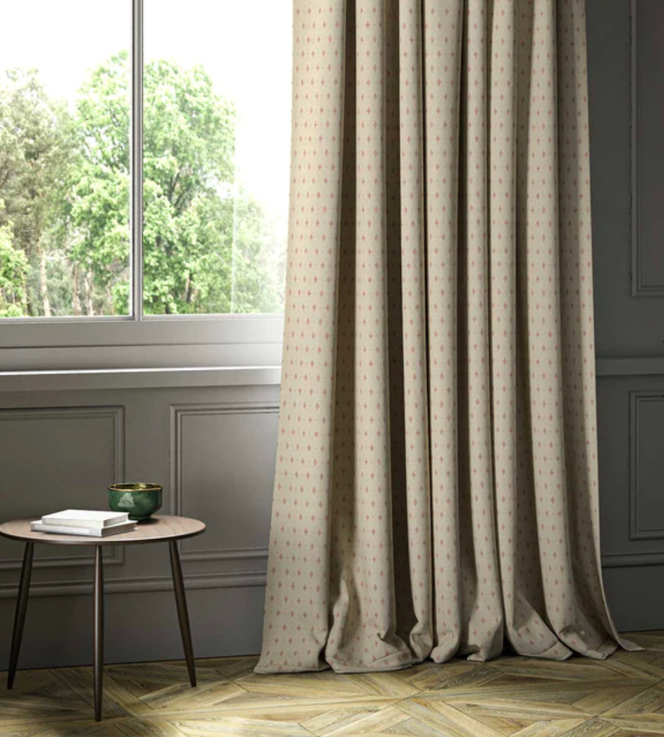 Blush - Bryher by Linwood - Fabric, Curtains, Roman Blinds window