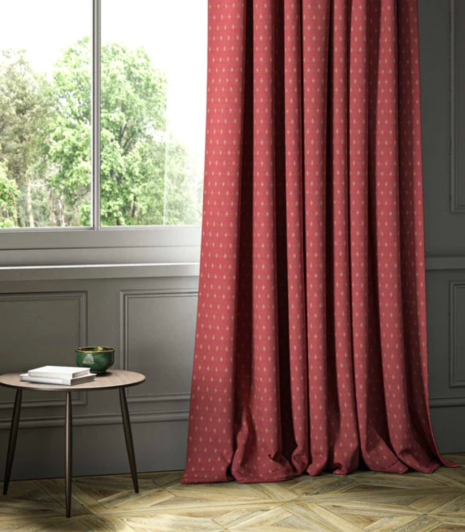 Redcurrant - Bryher by Linwood - Fabric, Curtains, Roman Blinds window
