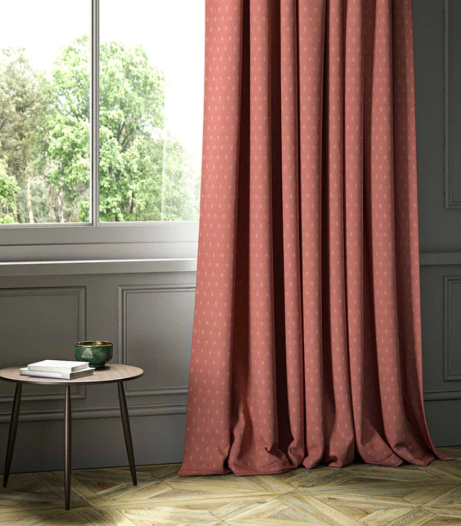Tea Rose - Bryher by Linwood - Fabric, Curtains, Roman Blinds window