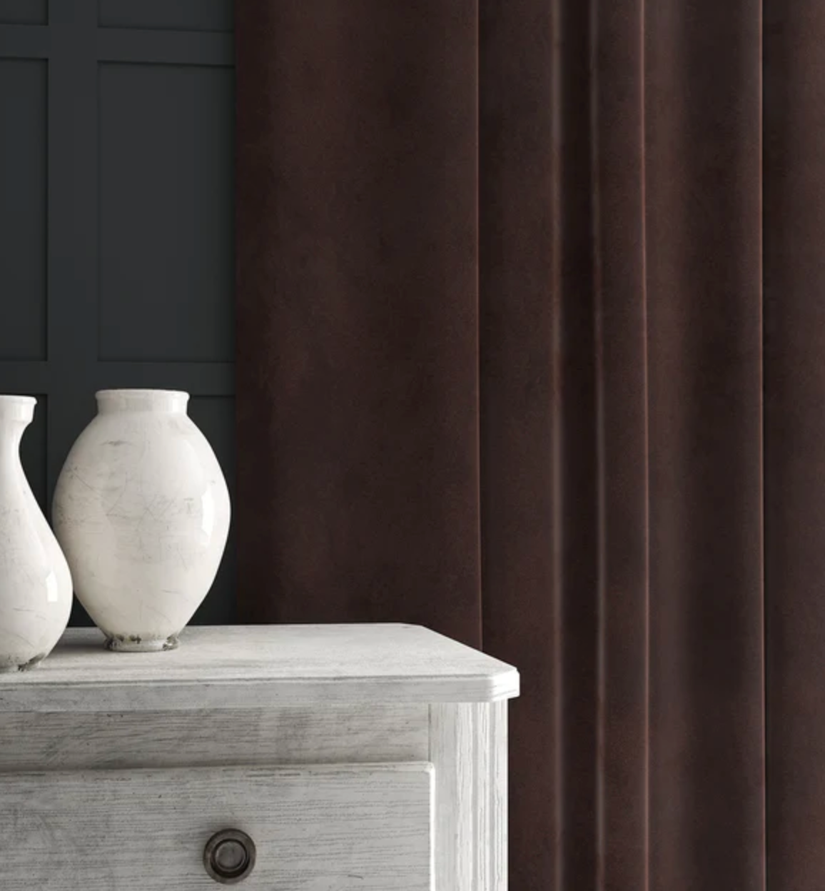 Carob - Omega iii Velvet by Linwood - Fabric, Curtains, Roman Blinds