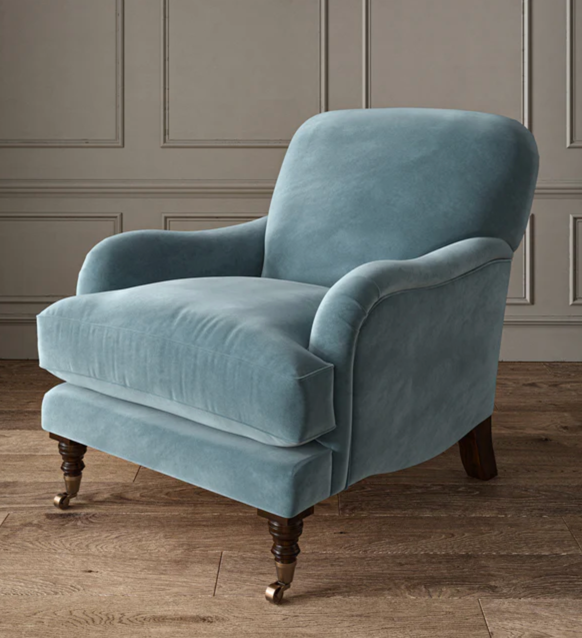 Cornflower - Omega iii Velvet by Linwood - Fabric, Curtains, Roman Blinds chair