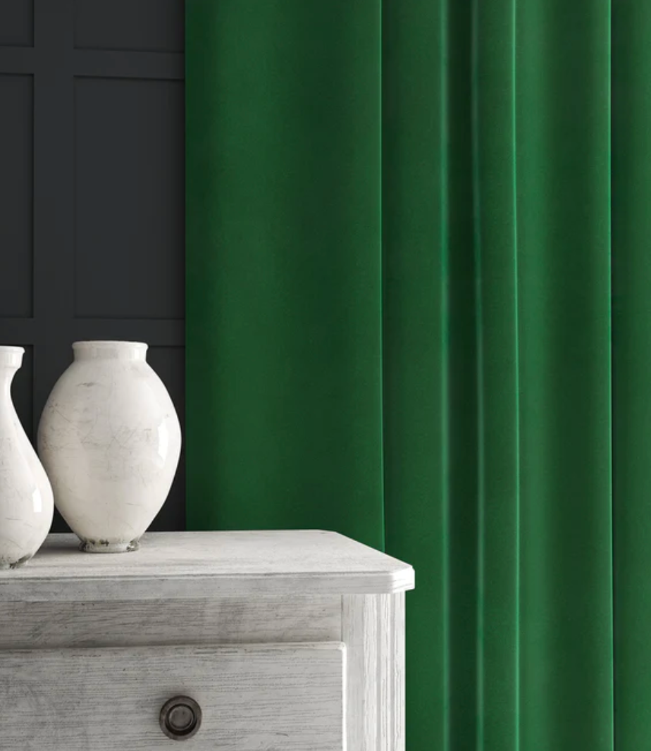 Emerald - Omega iii Velvet by Linwood - Fabric, Curtains, Roman Blinds