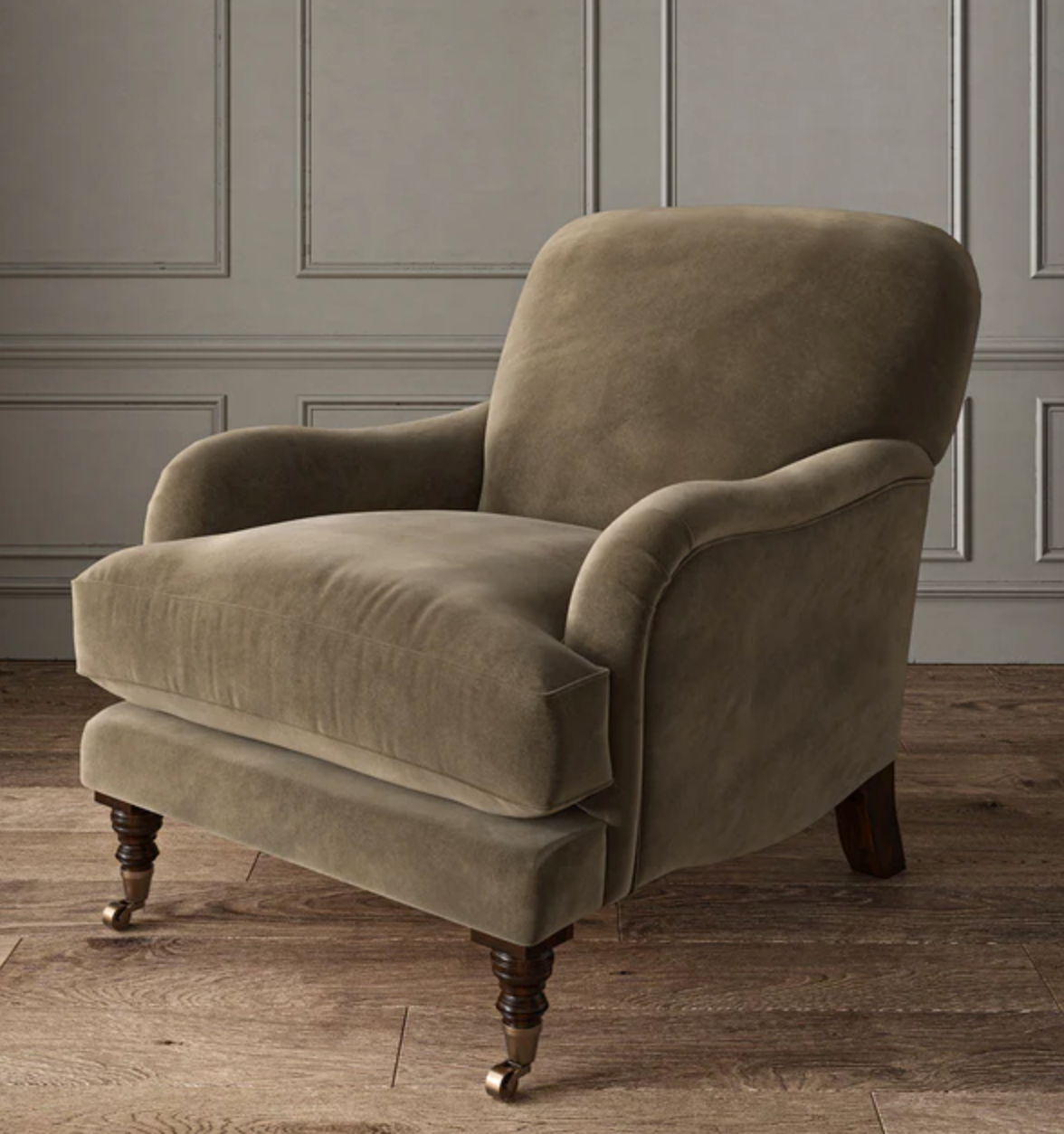 Fallow - Omega iii Velvet by Linwood - Fabric, Curtains, Roman Blinds chair