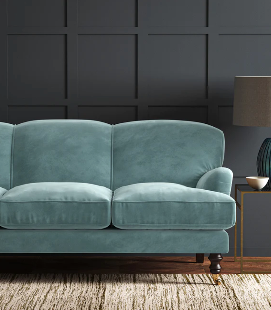 Mineral - Omega iii Velvet by Linwood - Fabric, Curtains, Roman Blinds sofa