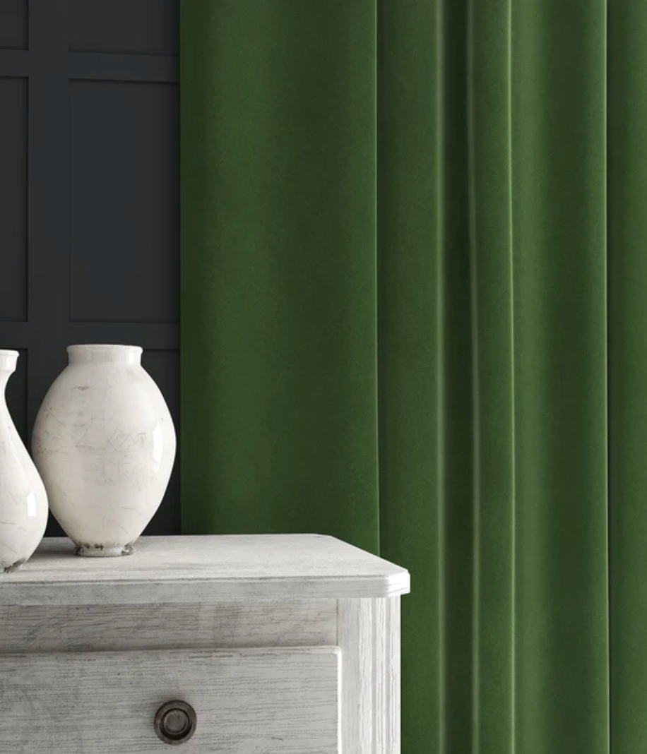 Parakeet - Omega iii Velvet by Linwood - Fabric, Curtains, Roman Blinds