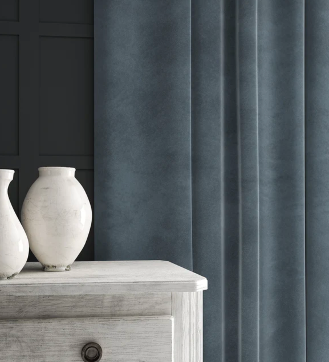 Periwinkle - Omega iii Velvet by Linwood - Fabric, Curtains, Roman Blinds