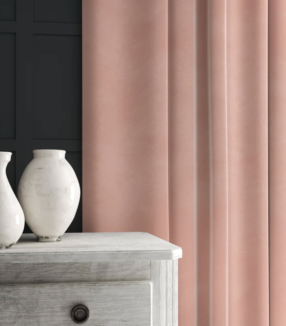 Pink Lace - Omega iii Velvet by Linwood - Fabric, Curtains, Roman Blinds