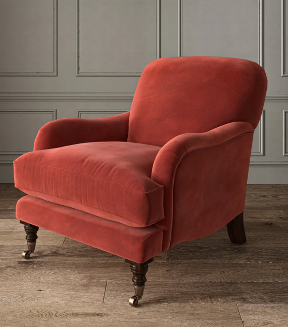 Pomegranate - Omega iii Velvet by Linwood - Fabric, Curtains, Roman Blinds chair