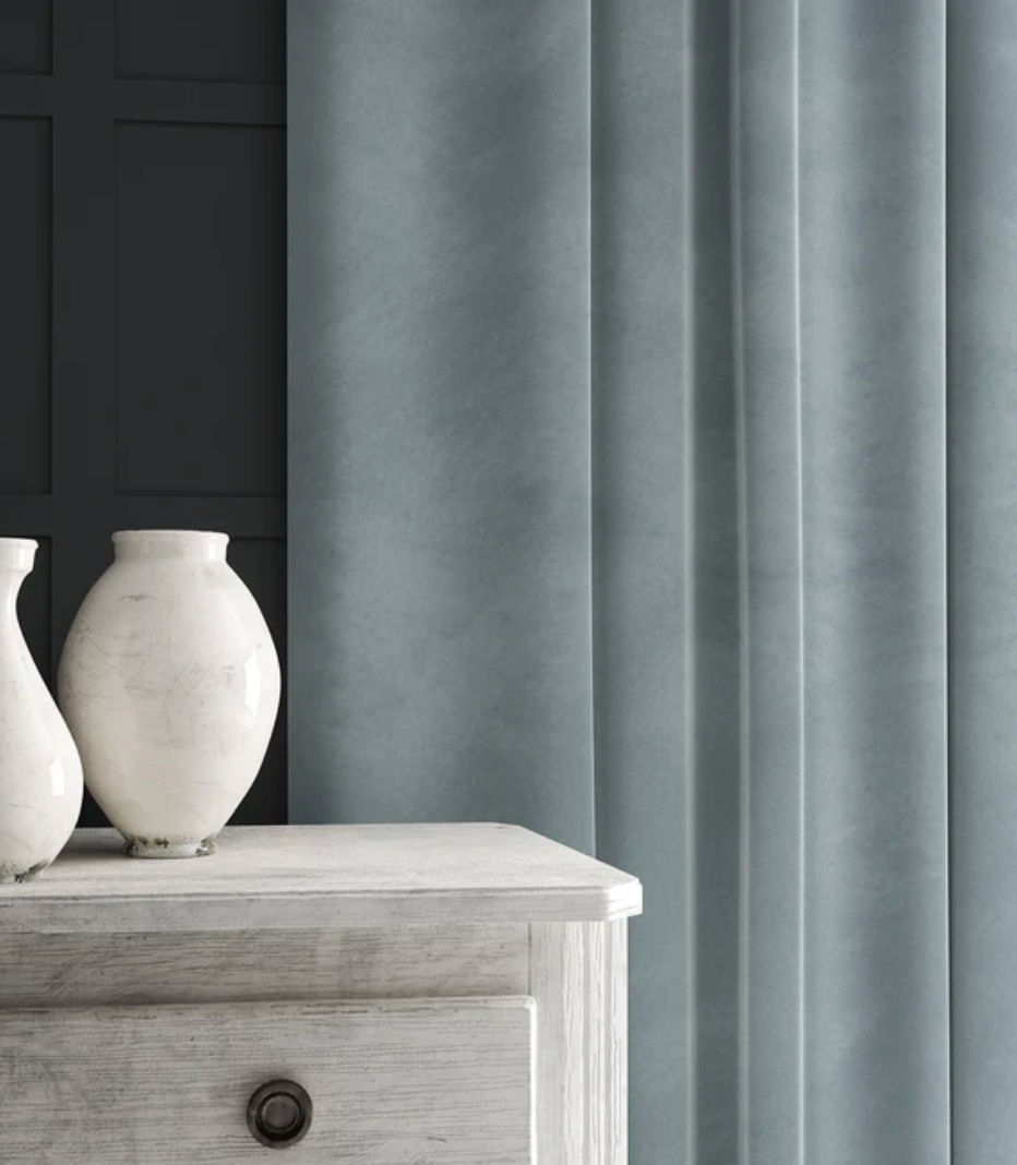 Raindrop - Omega iii Velvet by Linwood - Fabric, Curtains, Roman Blinds