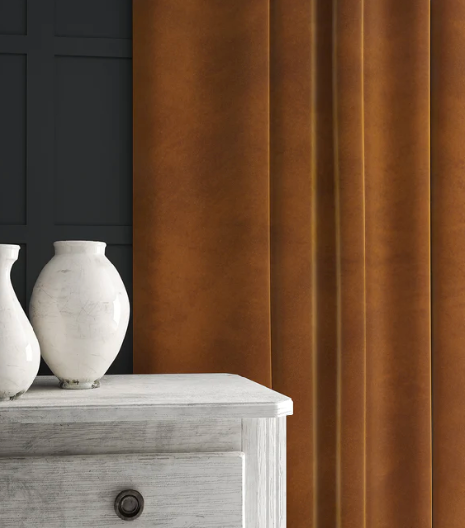Spice - Omega iii Velvet by Linwood - Fabric, Curtains, Roman Blinds