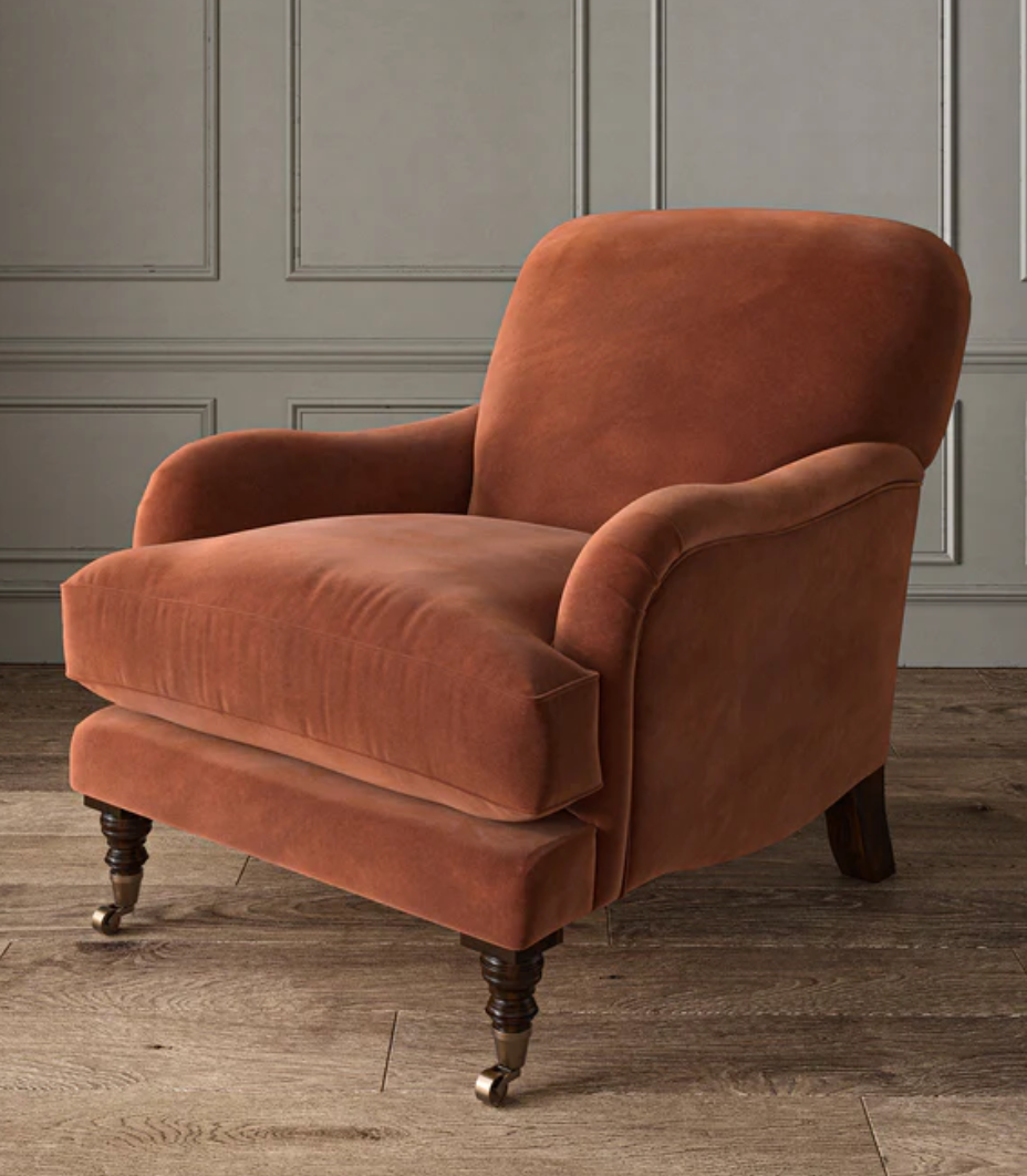Turmeric - Omega iii Velvet by Linwood - Fabric, Curtains, Roman Blinds chair
