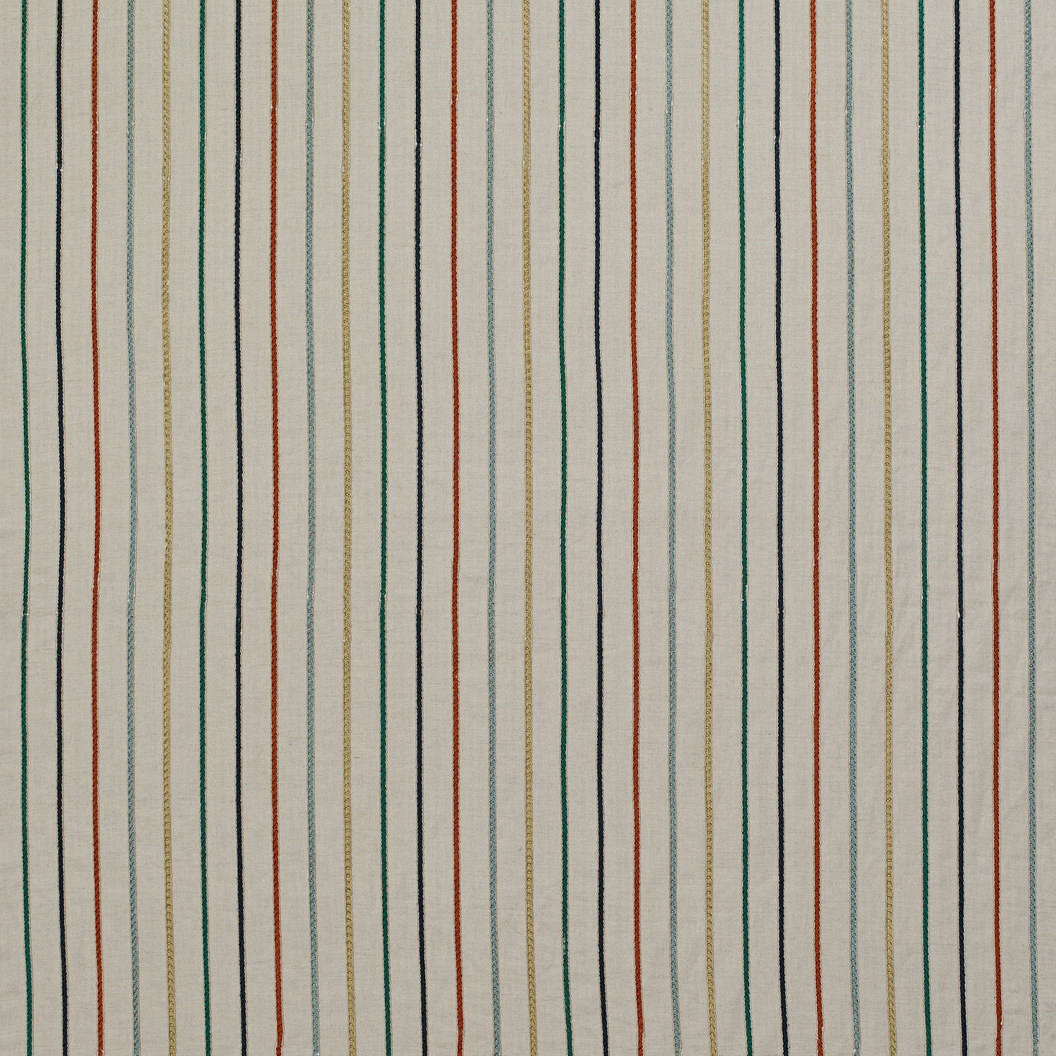 Blue Multi - Maddox Stripe Fabric by James Hare