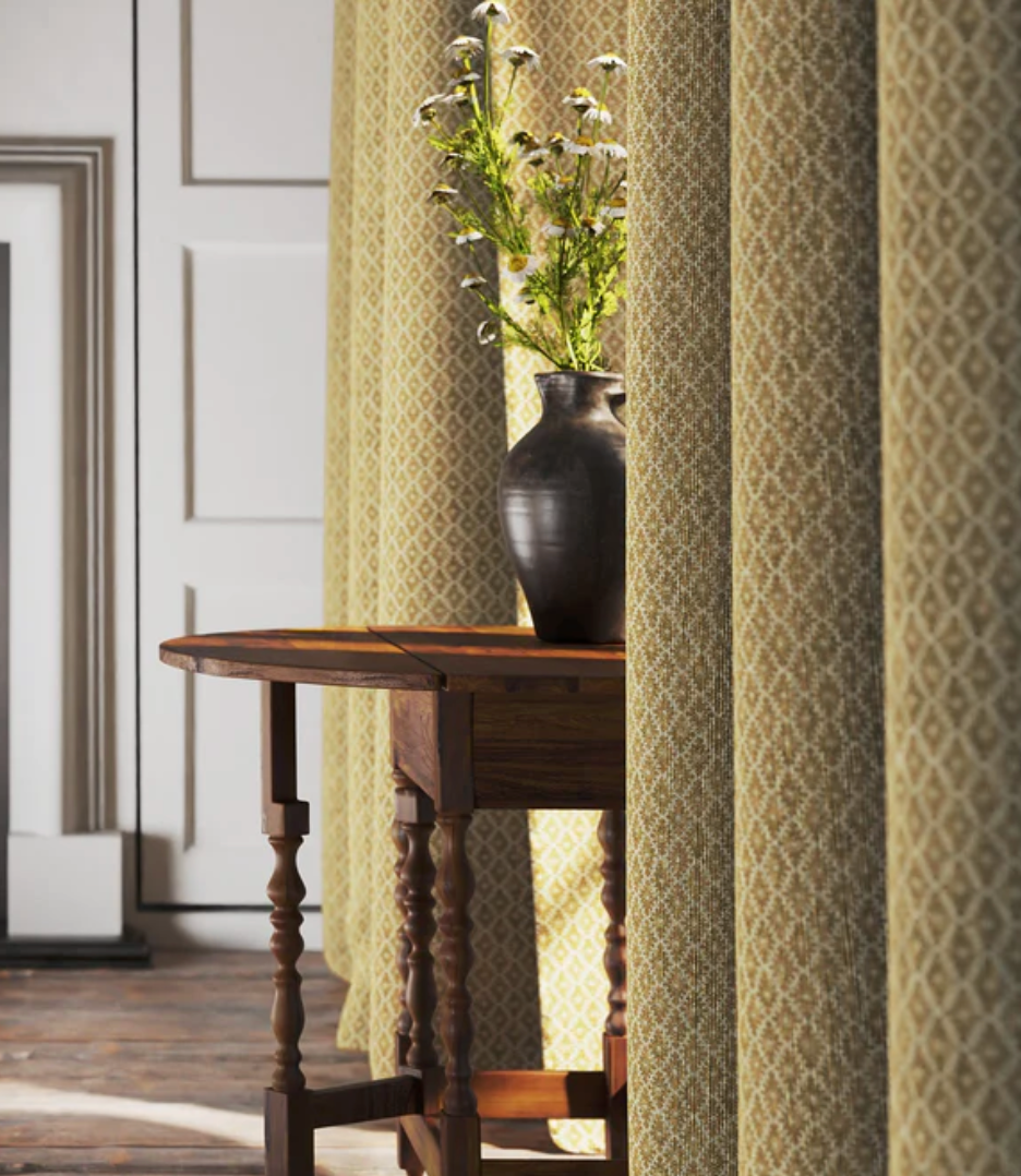 Marigold - Ashfield Fabric Linwood 100% Linen curtains