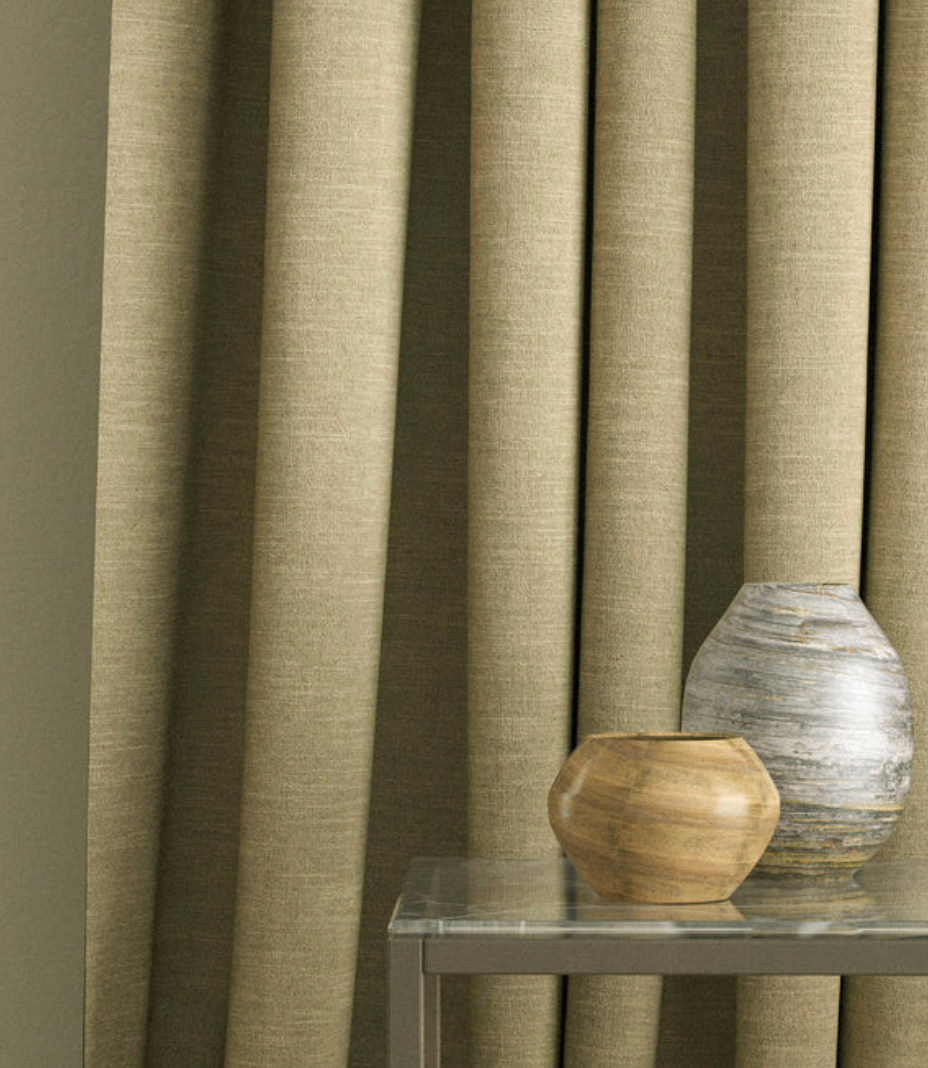 Meadow - Luna by Linwood 100% Linen - Fabric, Curtains, Roman Blinds drape