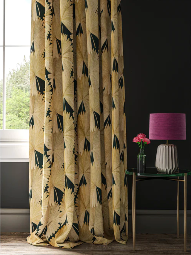 midnight curtain - Bangkok Nights Fabric Linwood 100% Linen