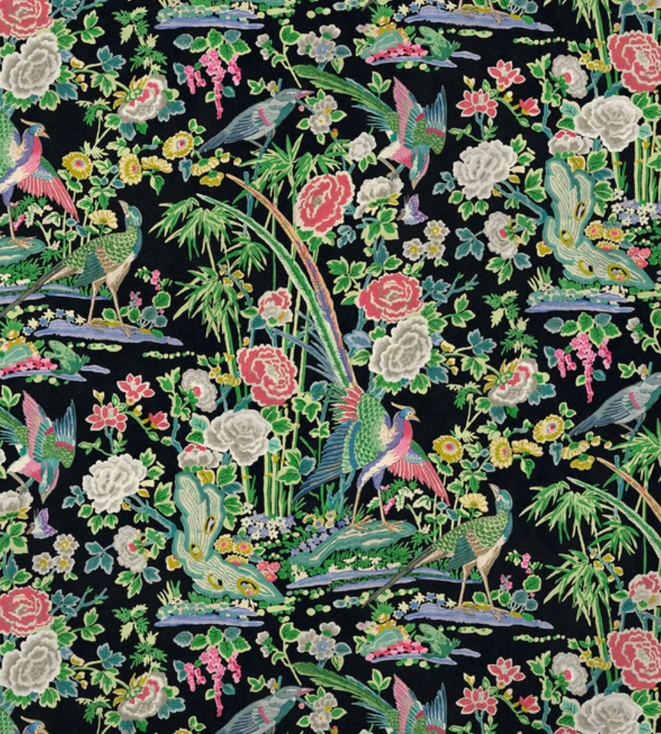 Midnight - Mandai Velvet by Linwood - Fabric, Curtains, Roman Blinds