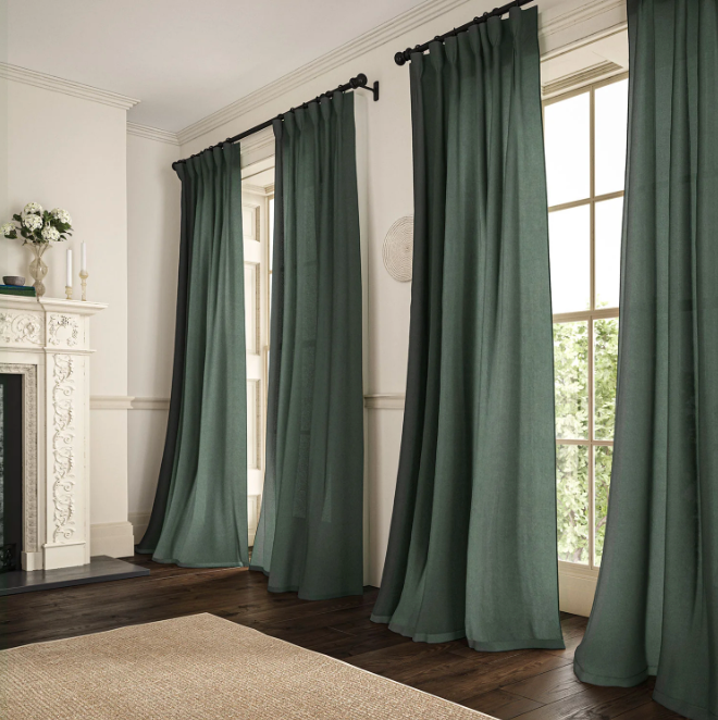 Mineral - Marietta Linen by Linwood - Curtains