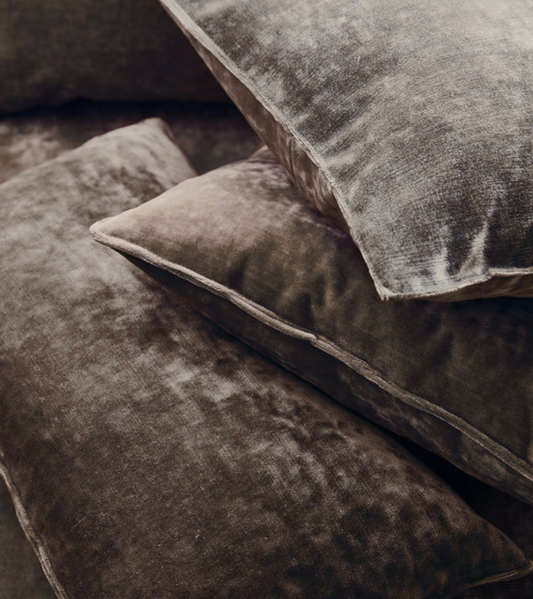 Mink  - Cosmos Velvet by Linwood - Fabric, Curtains, Roman Blinds