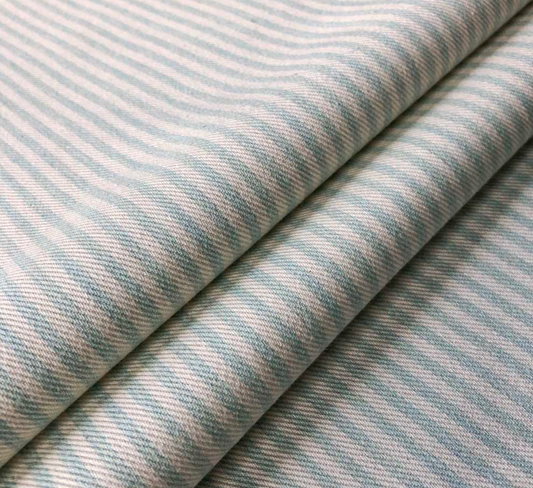 Mint - Candy Stripe Fabric Ian Mankin 100% Cotton