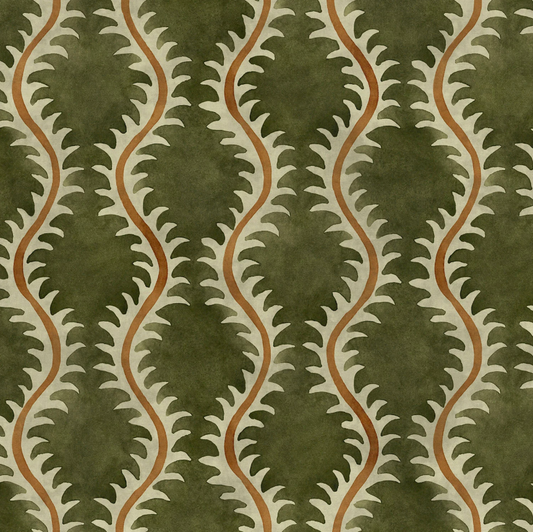 Moss - Helter Skelter Velvet by Linwood