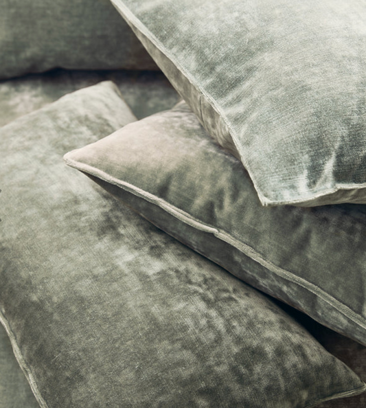 Mouse  - Cosmos Velvet by Linwood - Curtains & Roman Blinds