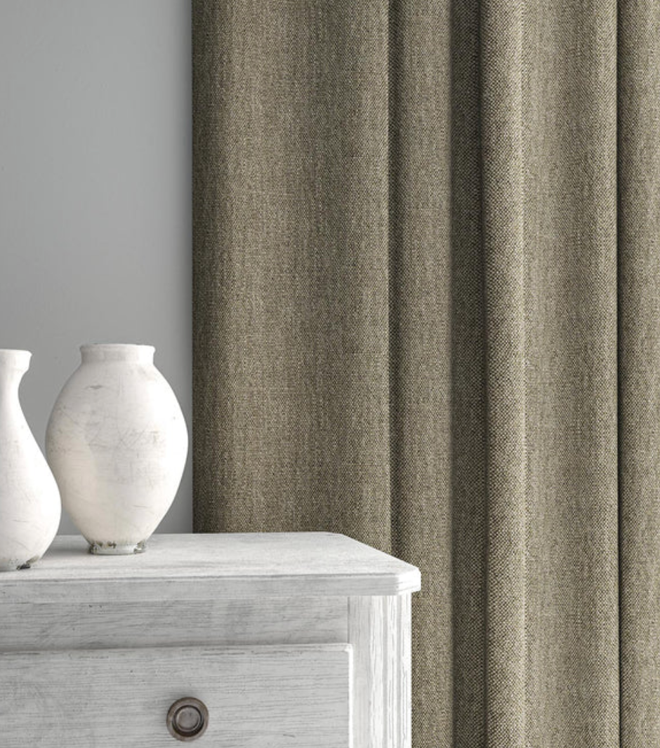 Mushroom - Orta by Linwood - Fabric, Curtains, Roman Blinds drape