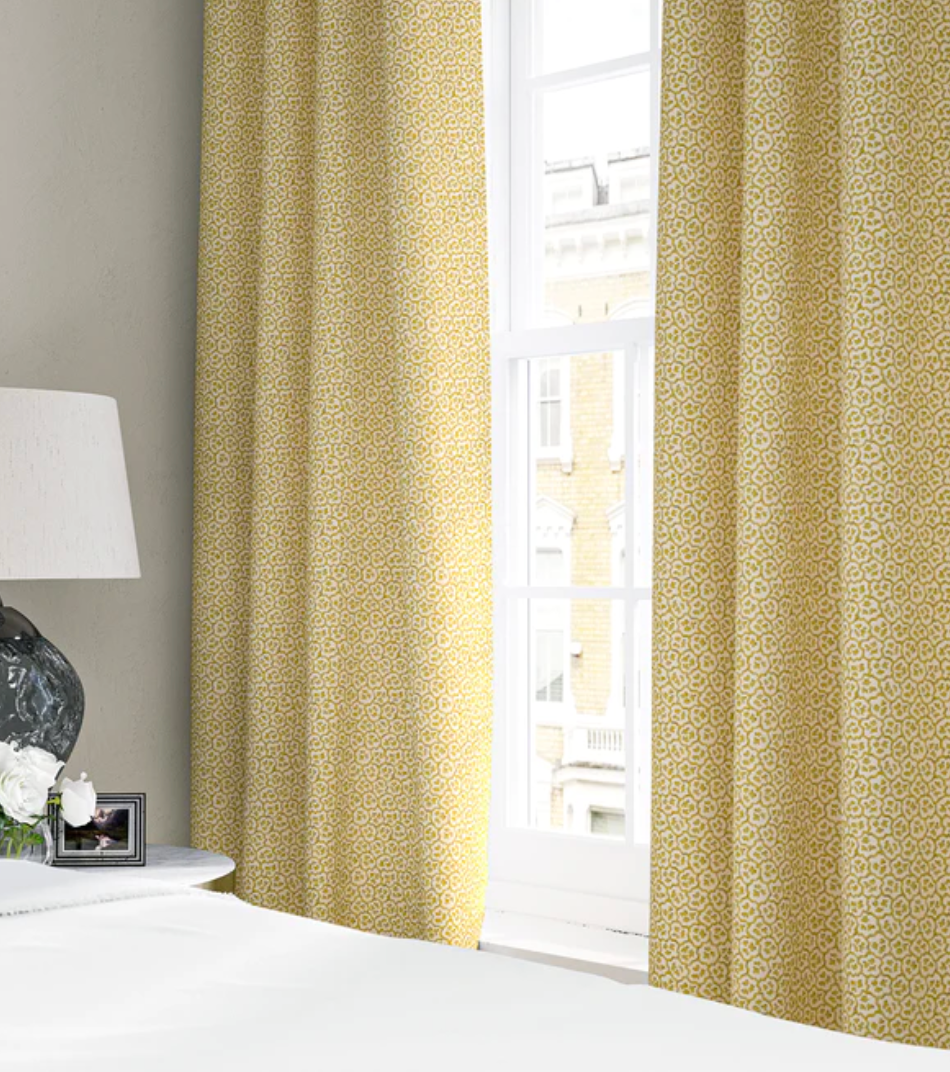 Mustard - Hopscotch Fabric Linwood 100% Linen curtains