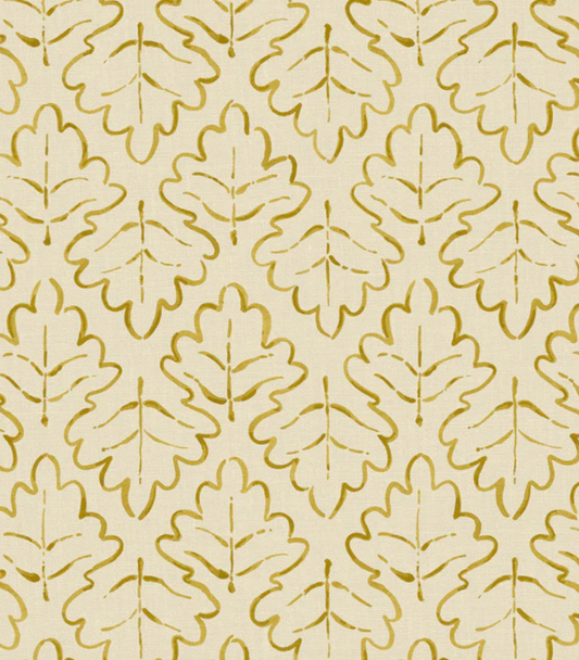 Ochre - Maze Fabric Linwood 100% Linen