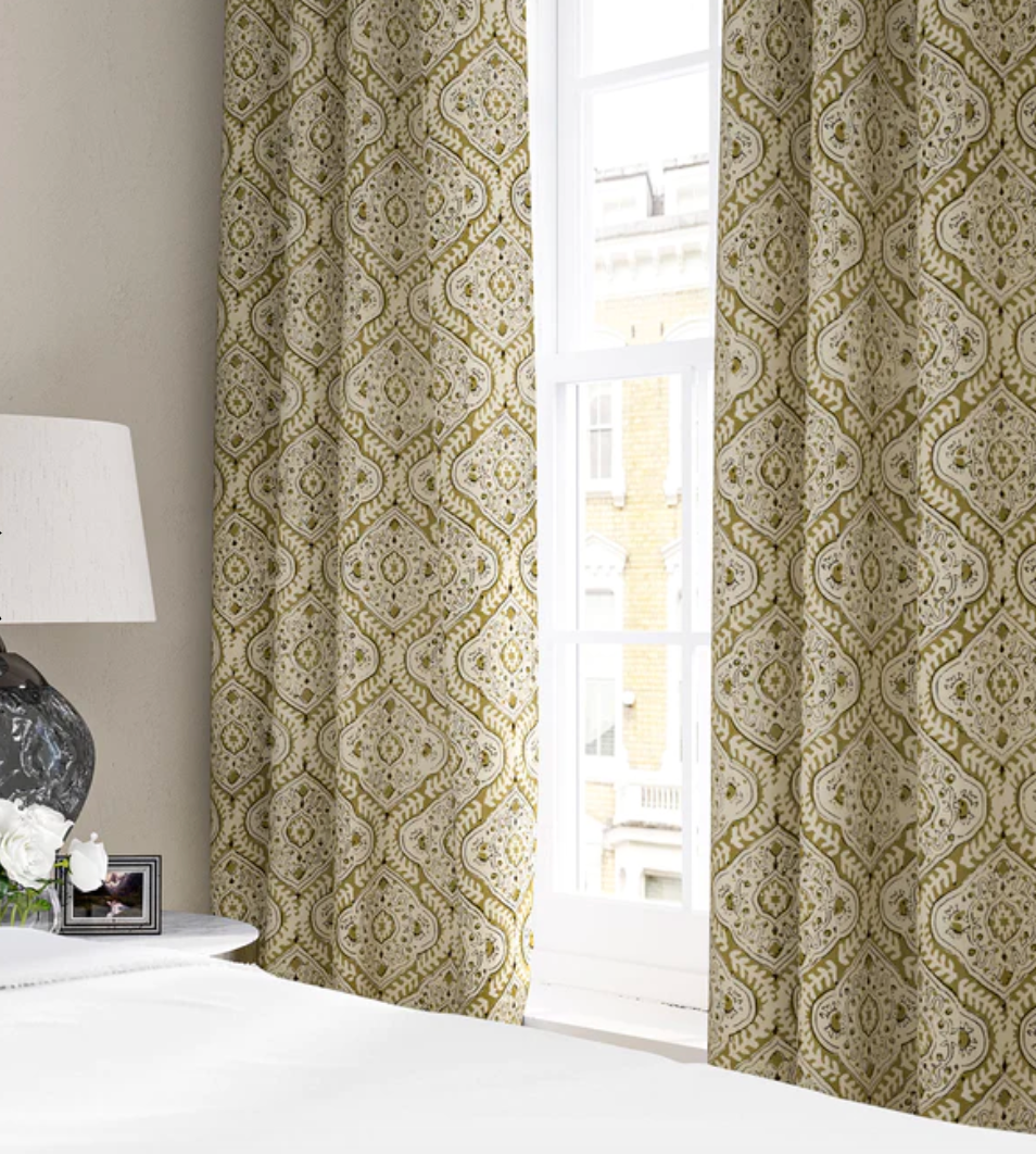 Olive - Kala Fabric Linwood 100% Linen curtains