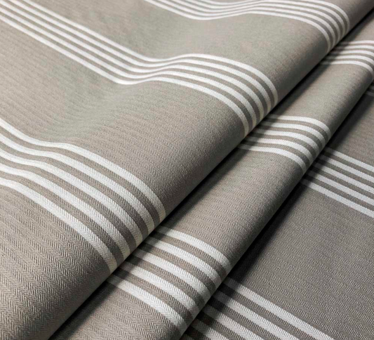 Flax - Oxford Stripe Fabric Ian Mankin 100% Cotton