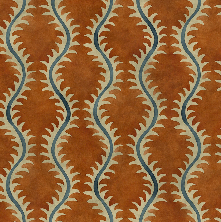 Paprika - Helter Skelter Velvet by Linwood