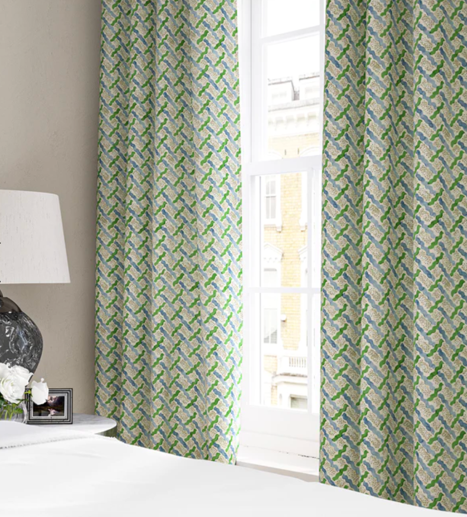 Peacock - Maypole Fabric Linwood 100% Linen curtains