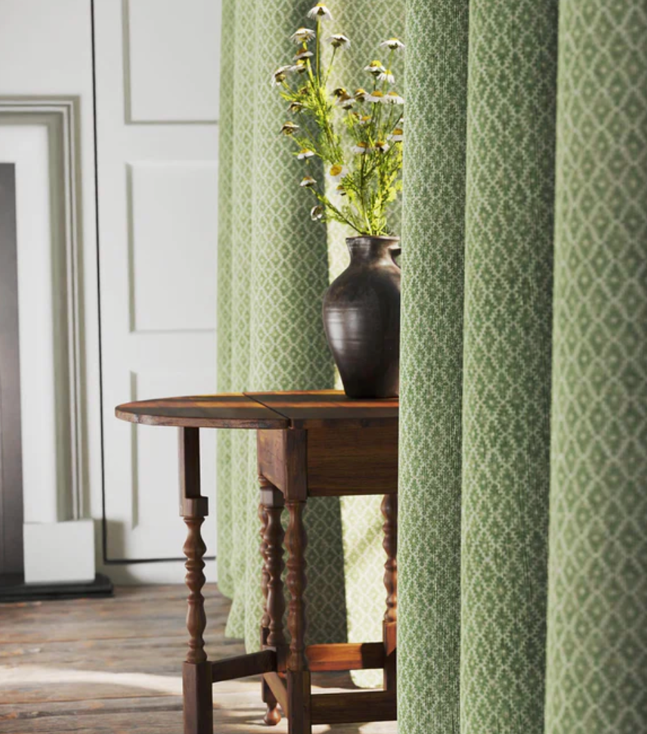 Pear - Ashfield Fabric Linwood 100% Linen curtains