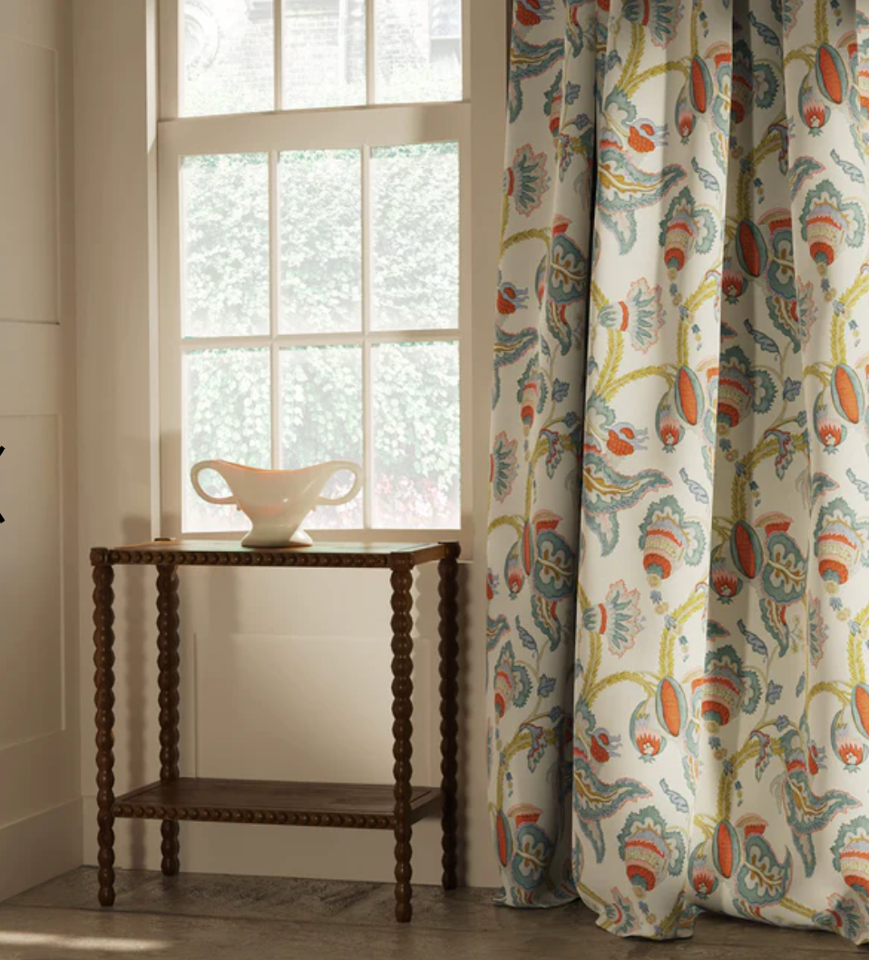 Papaya - Perdana Fabric Linwood 100% Linen curtains