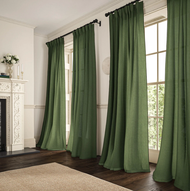 Pine - Marietta Linen by Linwood - Curtains
