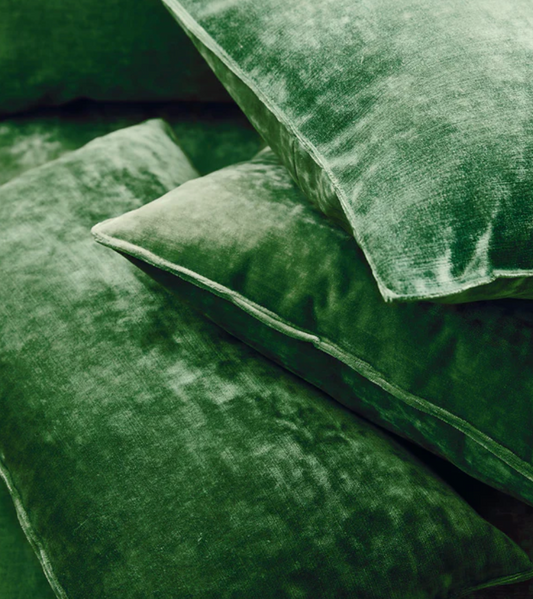 Pine - Cosmos Velvet by Linwood - Fabric, Curtains, Roman Blinds