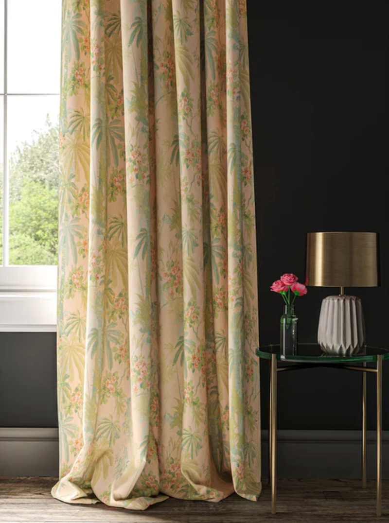 Pink- Bamboo Fabric Linwood 100% Cotton Velvet curtain