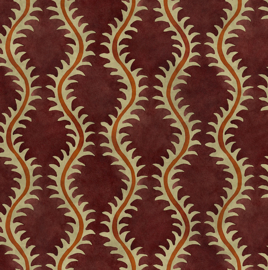 Redcurrant - Helter Skelter Velvet by Linwood