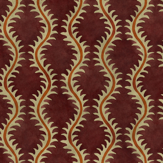 Redcurrant - Helter Skelter Velvet by Linwood
